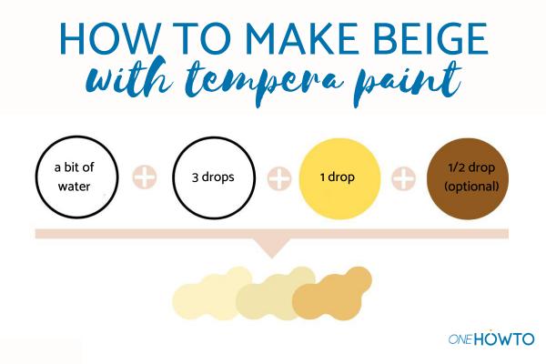 Cómo mezclar colores de pintura para hacer beige - ¿Qué colores hacen beige? - Cómo hacer beige con temple