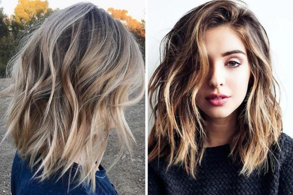 Ideas de corte de pelo para cabello largo y ondulado - Lob en capas