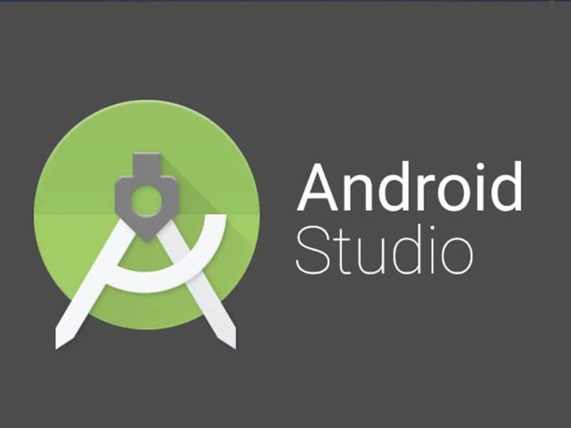 android studio green logo fondo negro