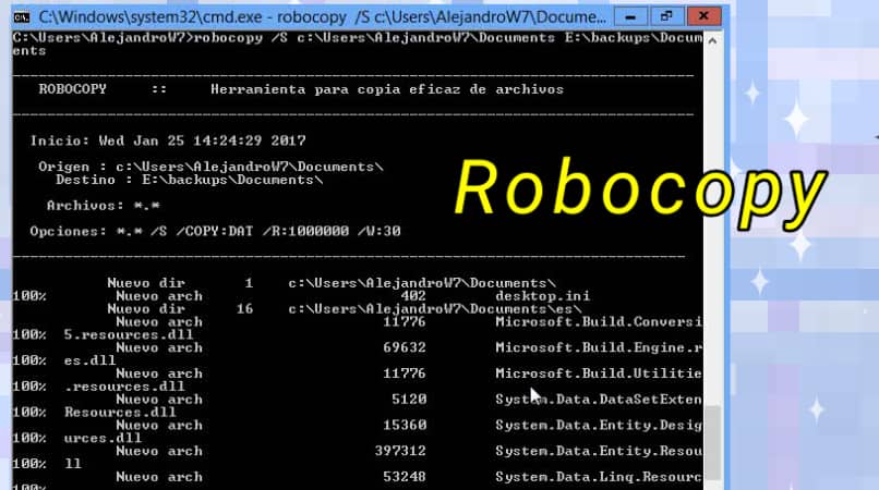 comandos robocopy