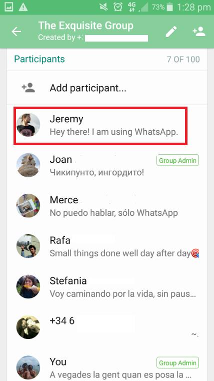 Cómo cambiar el administrador del grupo en Whatsapp - Paso 3