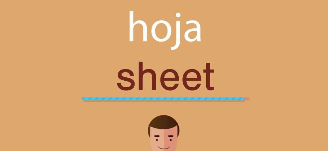 Hoja en ingles como se pronuncia NoSeHacerlo